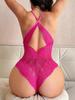 New Sexy lingerie bodysuit the neck with lace deep v backless sexy lingerie bodysuit for women
