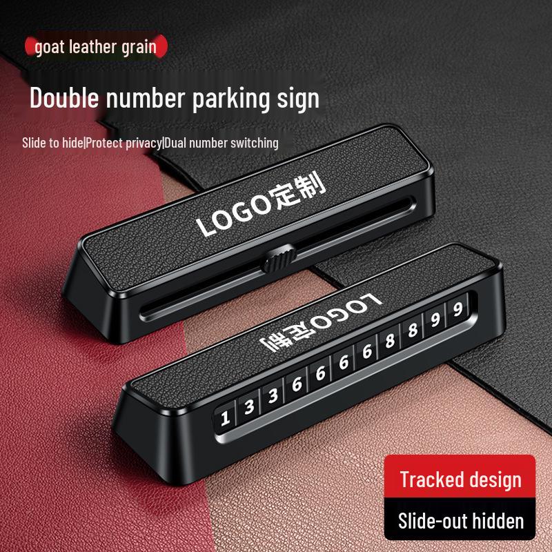 Temporäres Doppelparknummernschild für das Armaturenbrett