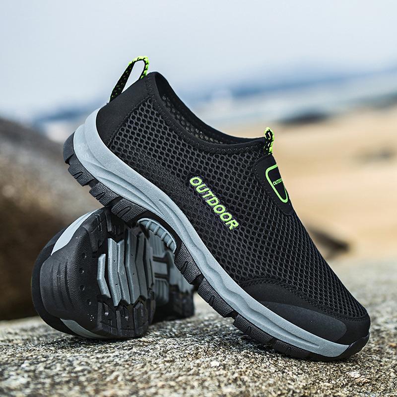 Large Size Men's Shoes Outdoor Fashion Casual Hiking Shoes for Men Mesh Hollow Breathable Sneakers Men Zapatos De Hombre