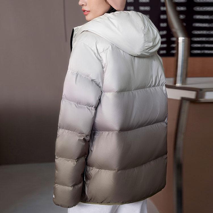 New Era MLB Color Block Casual Hooded Down Jacket Unisex outerwear Gradient-Brown 13350917