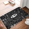 Science Theme Door Mat E=mc² Scientific Elements Non-slip Entrance Rug for Home Decor Living Room Bedroom Nerds Collection