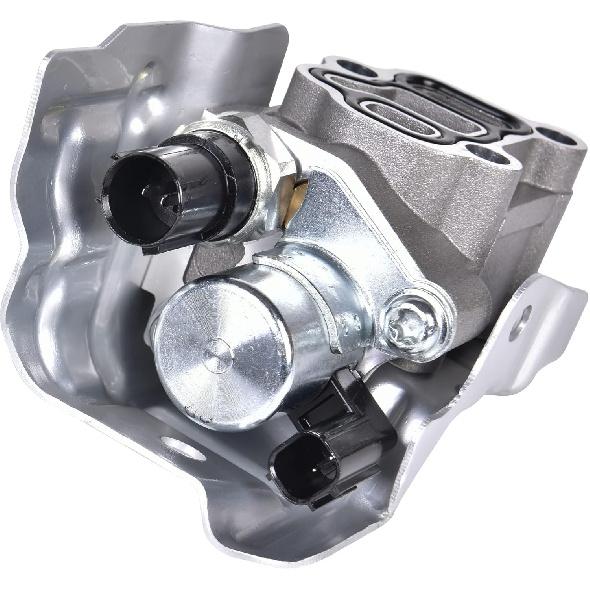 Spool Valve Assembly with Oil Pressure Switch - VTEC Solenoid - Compatible with Honda & Acura Vehicles - Accord 2.4L, Civic 2.0L, CR-V, Element, RSX