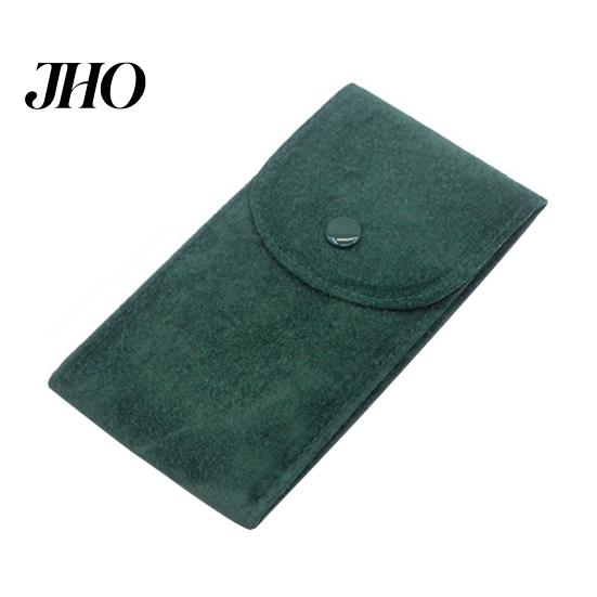 Jewelry Organizer Bag Watch Anti-wear Anti-scratch Shock-proof Press Button Short Velvet Pouch Snap Design Portable Packing Daily Use