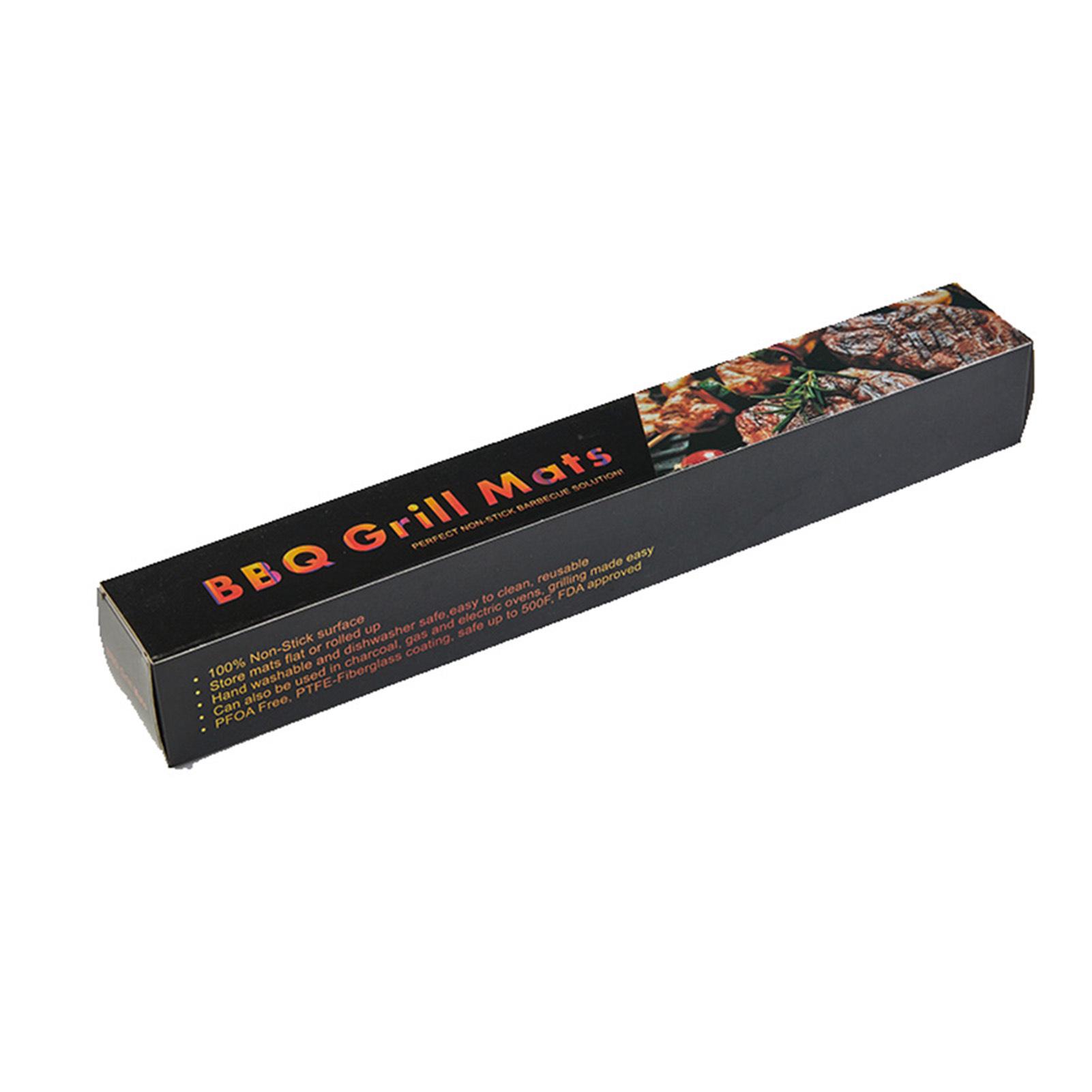 Teflon Non-Stick BBQ & Baking Grill Mat Color Box Packaging