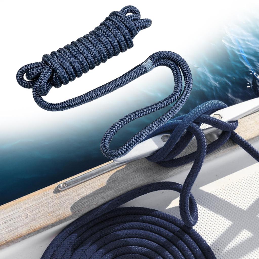 Heavy Duty Mooring Rope Double Braided Nylon Dock Line Marine Grade Connection Rope for Boat Accessories