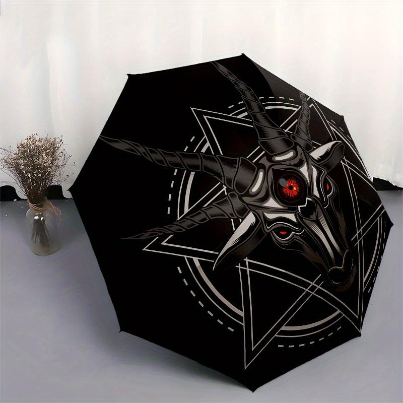 Devil Horns: Cool Graphic Design Sticker Decal for Laptop Phone Tablet CarUmbrella, Portable 3-Fold Compact Umbrella,Christmas Gift ES490
