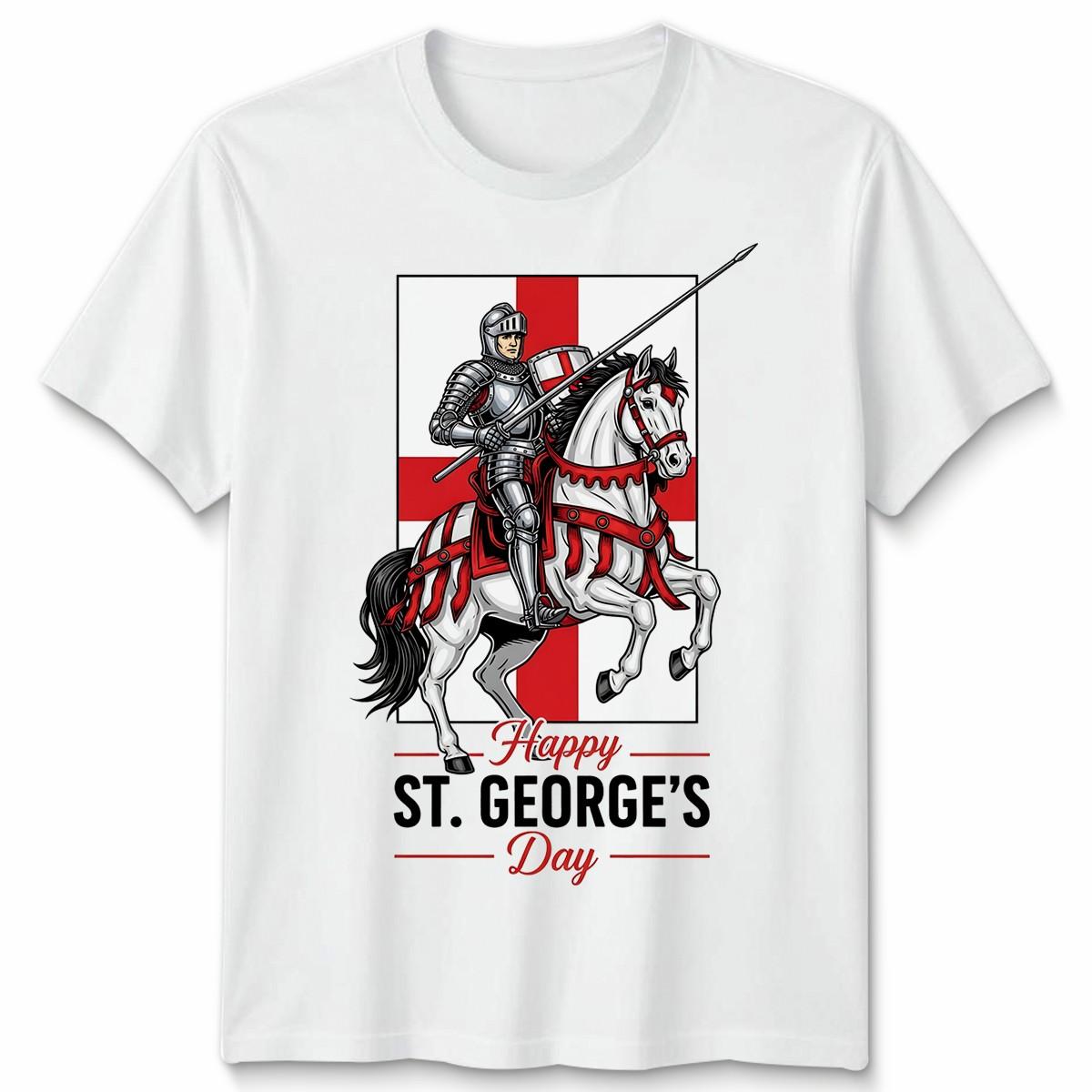 Happy St George S Day England Knight & Horse Saint George Unisex Tshirt S разноцветный