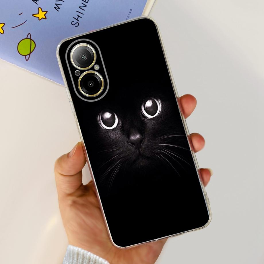 Weiche TPU-Stoßstange Hüllen für Realme C67 4G RMX3890 Rückabdeckung Dünnes Klares Silikon Handyhülle Damen Mode Malerei Funda C 67 4G