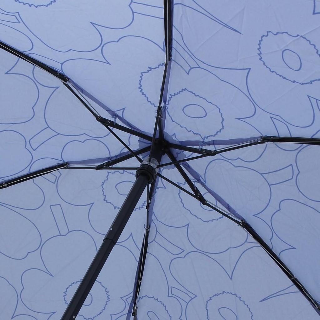 Marimekko Unikko Mini Manueller Faltbarer Floraler 93949 500 Schirm, Druck, Blau, Damen, [Artikel]