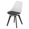 MARK Stuhl schwarz und weiß / schwarze Beine x 2