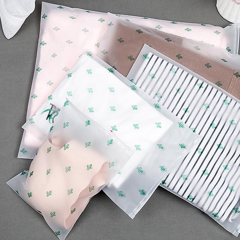 10pcs Travel Ziplock Storage Bag for Clothes Waterproof Packaging Bag Underwear Organzier Shoes Zipper Pouch Closet Organizer