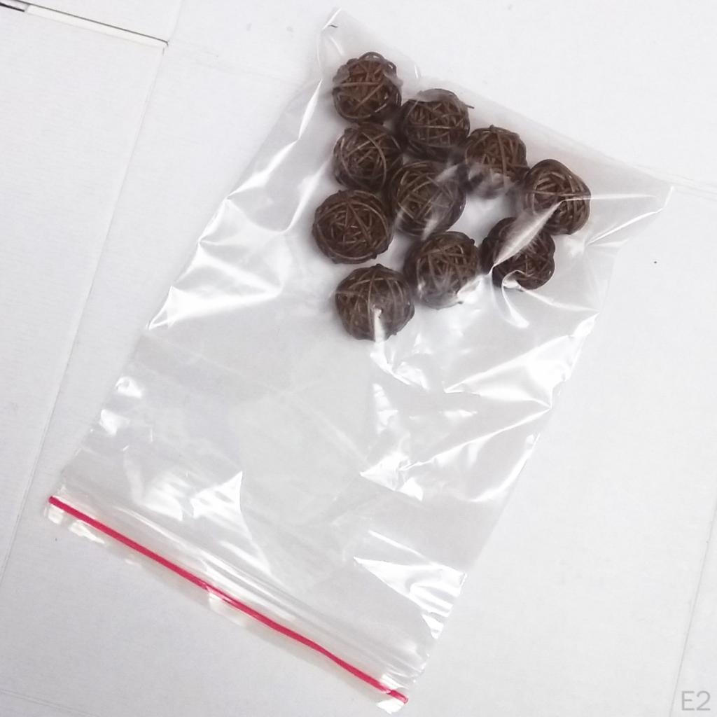 of 10 Pieces Large Wicker Rattan Balls - Decorative for Bowls, Vase Filler, Coffee Table