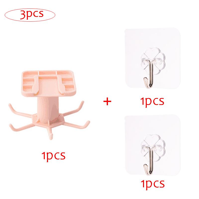 Für Küchenorganisator und Aufbewahrung, Küchenzubehör-Organizer, drehbares Regal, Zubehör, Schrank-Organizer, Haken-Aufbewahrungsregal