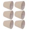 6Pcs Small Lamp Shade Clip On Drum Linen Fabric Lampshade for Candle Bulbs Lighting Accessories Clip On Drum Lamp Shades
