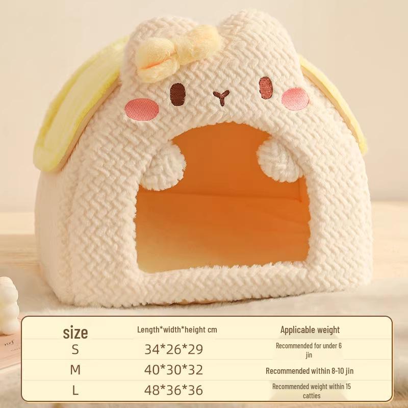 

Cozy Winter Cat Sleeping Bag & Bed with Secure, Enclosed Design For 8-10 lbs