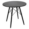 Modern Scandinavian Black Round Table For Living Room Dining Room Kitchen