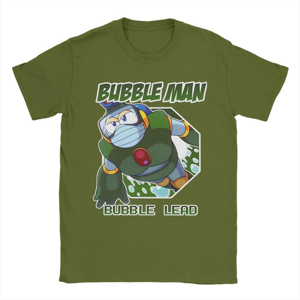 Megaman X Bubble Lead Bubble Man T Shirt Men Cotton Top Tee Aesthetic  Crewneck Short Sleeve