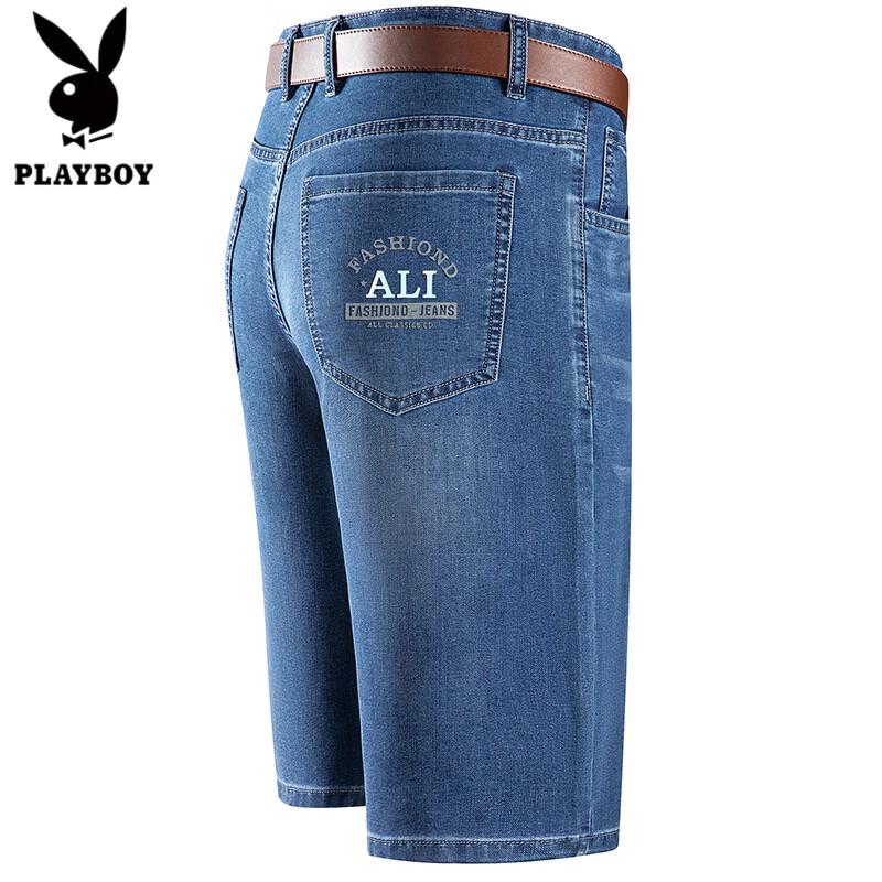 PLAYBOY Men s Summer Denim Shorts 30