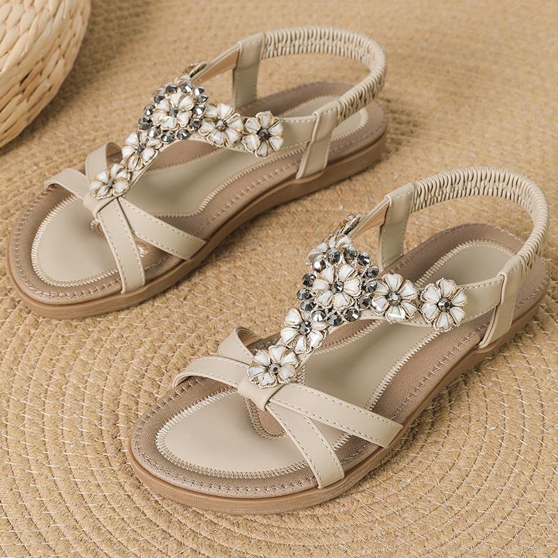 Women's Sandals Bohemia Style Summer Sandals Beach Shoes Woman Soft Sandalias Mujer Low Heels Flat Sandals Women Summer Footwear