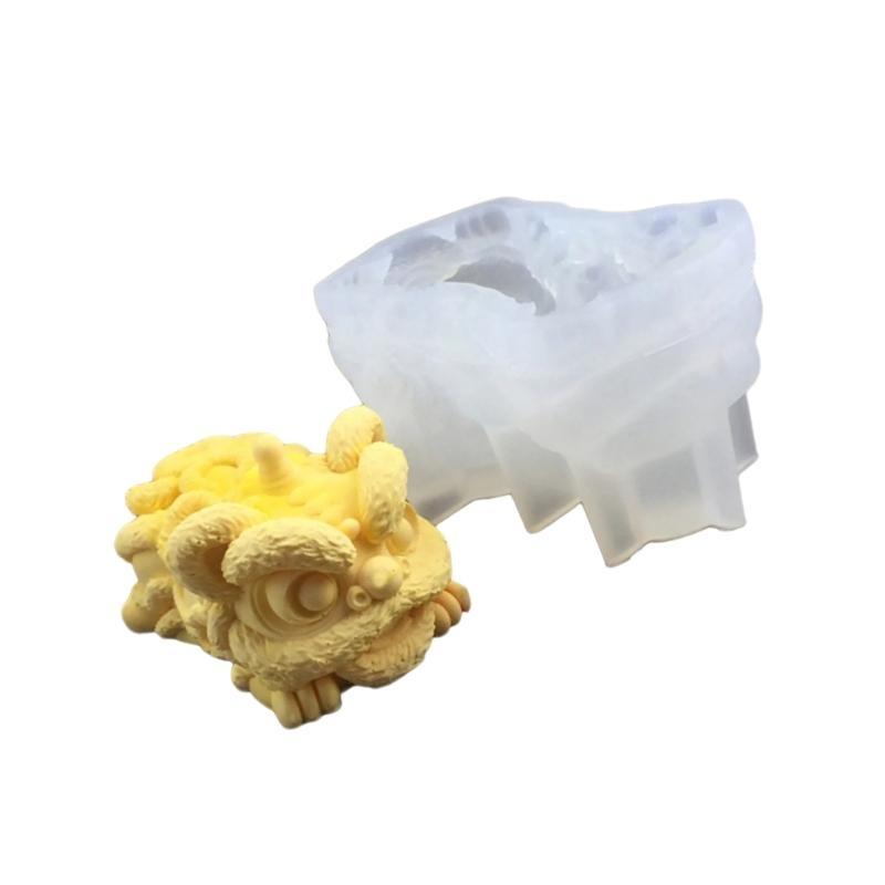 J0MC 3D Lion Silicone Pastries Molds for Mousse Cake Dessert Baking Treat Molds for Puddings Pastry Jellies and Soap Making