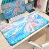 Kawaii Anime Girl Desk Mat Genshin Impact Game Mouse Pad Pretty Kamisato Ayaka Mousepad Laptop Gaming Non-slip Mousepad Mice Rug