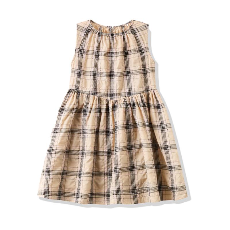 ASK JUNIOR Girls Plaid Bubble Yarn Sleeveless Dress XL