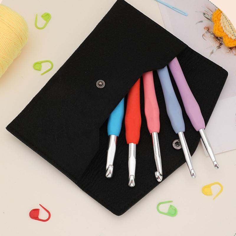 Crochet Hook Set Stitching Markers Knitting Needle Knitting Markers Large Eye Sewing Needle Knitting Accessories