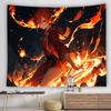 Star Angel Anime Girl Tapestry Night Lotus Pond Sky Lantern Lake Scenery Wall Hanging Calm Aesthetic Bedroom Dorm Decor