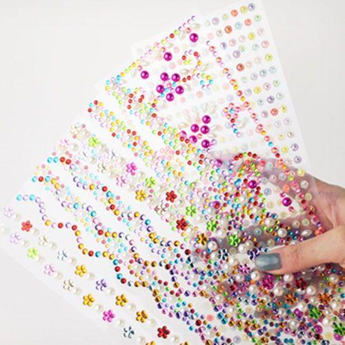

Nail Sticker Nail Accessories Crystal Sticker 4 Types 1 Set