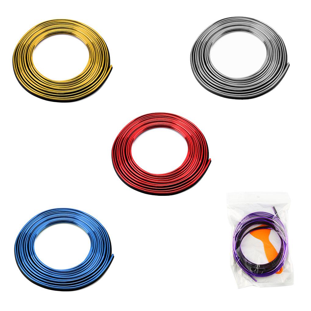 Car Interior Exterior Decoration Strip 5 Meters Inner Moulding Inner Moulding Trim Line Dashboard Door Panle Decor