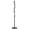 Vintage Coat Rack Stand Freestanding Hall Tree with 6 Hooks Bamboo Frame for Entryway Hallway Bedroom Walnut