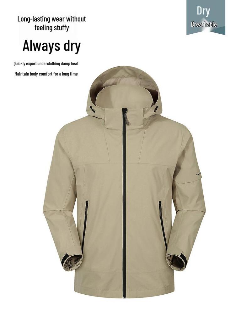 Custom Three-in-One Waterproof Winter Windbreaker with Detachable Liner and Logo