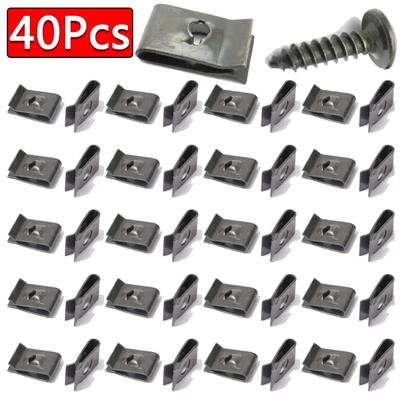 U Type Car Screw Fasteners Clips Anti-rust Protection Clip Screw Buckle Iron Sheet Fender Bumper Leaf Board Fastener Clip