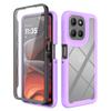 Průhledný obal pro Motorola Moto G86 5G PC + TPU Zadní kryt telefonu s PET fólií na displej