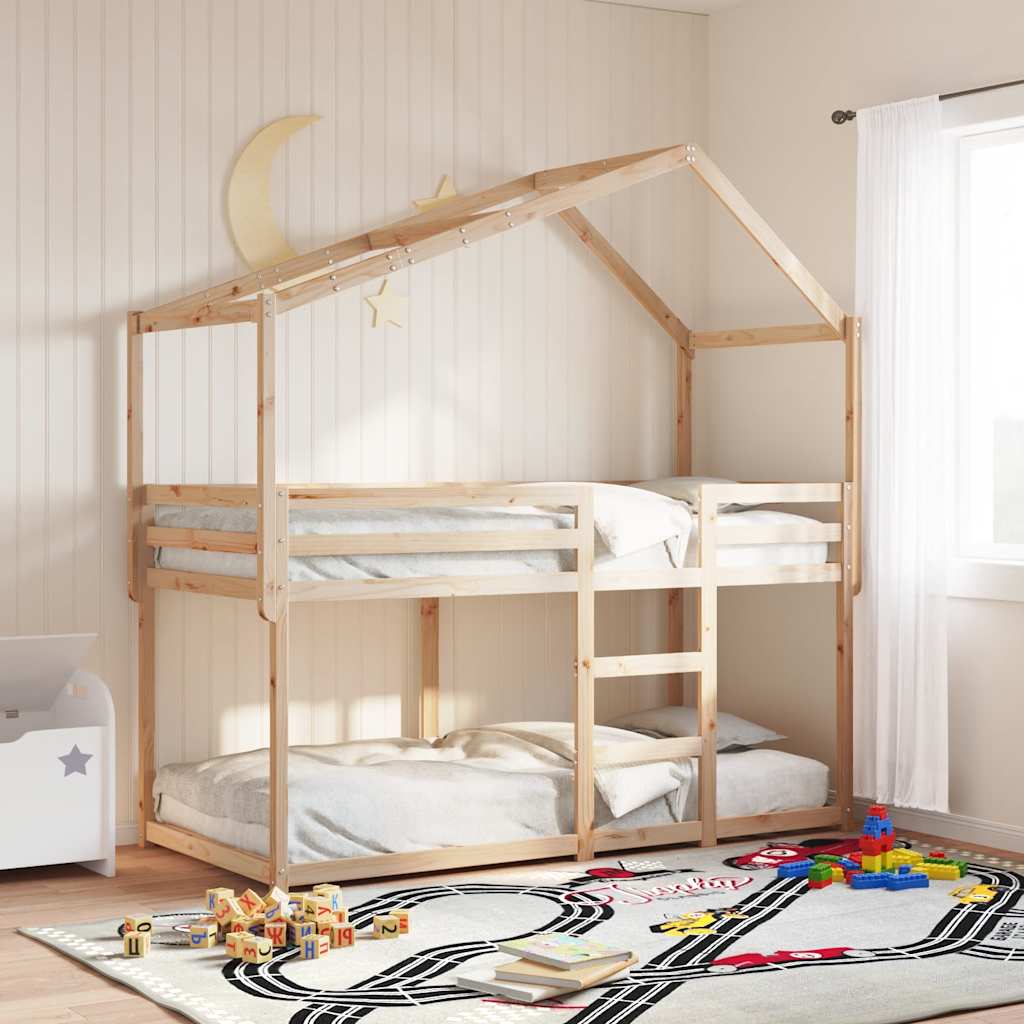 Vidaxl Baldachin für Kinderbett, 203x80,5x142 cm, Kiefernholz