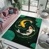 Multiple sizes Two koi fish in pond Carpet for Living Room Bedroom Sofa Home Decor Rug Non-slip Floor Mat Luxury Gift