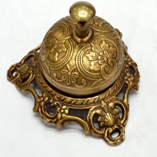 Brass Nautical  Ornate Solid Brass Hotel Counter Bell