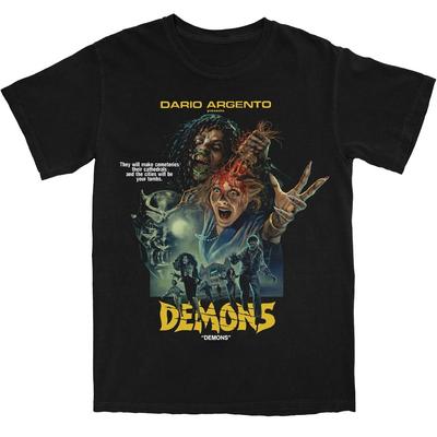Demons Dario Argento Lamberto Bava Horrorfilm Grafisch T-shirt s Cult Classic Streetwear Katoenen T-shirt