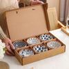ZISIZ Japanisches Retro Keramik Reisschalen Set (4,5 Zoll)