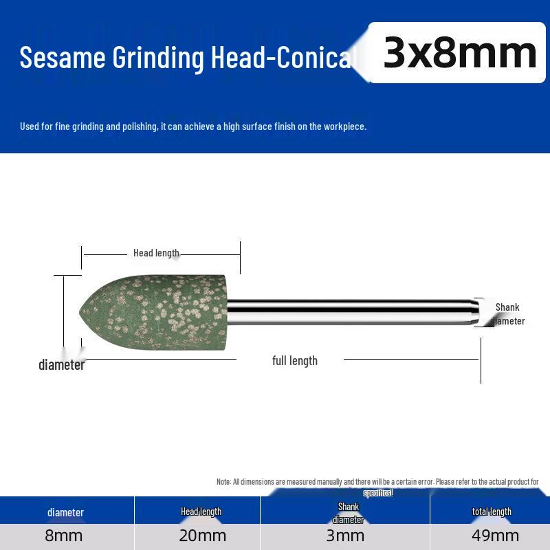 Sesam-Polierkopf für elektrische Schleifmaschinen: Jade Stein Gummi Schleifscheibe