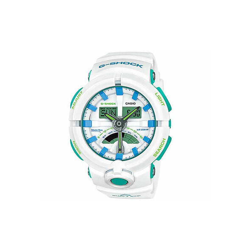 

Casio LCD/Pointer Dual Display Series Fashionable Retro Contrast Color Street Versatile Classic Pointer Dual Display Waterproof Quartz GA-500WG-7A белый