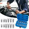 Flare Nut Wrench Spanner Car Service Set Rotation Jaw Secure Grip for Brake Line, Mechanic Workshop Automotive Hand Tool