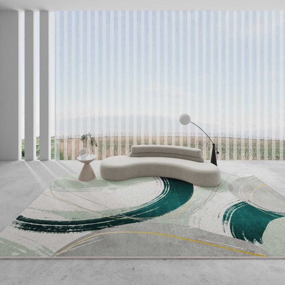 Wabi-Sabi Loop Pile Carpet: Non-Slip Floor Mat for Living Room, Light Luxury Coffee Table, and Bedroom Decor