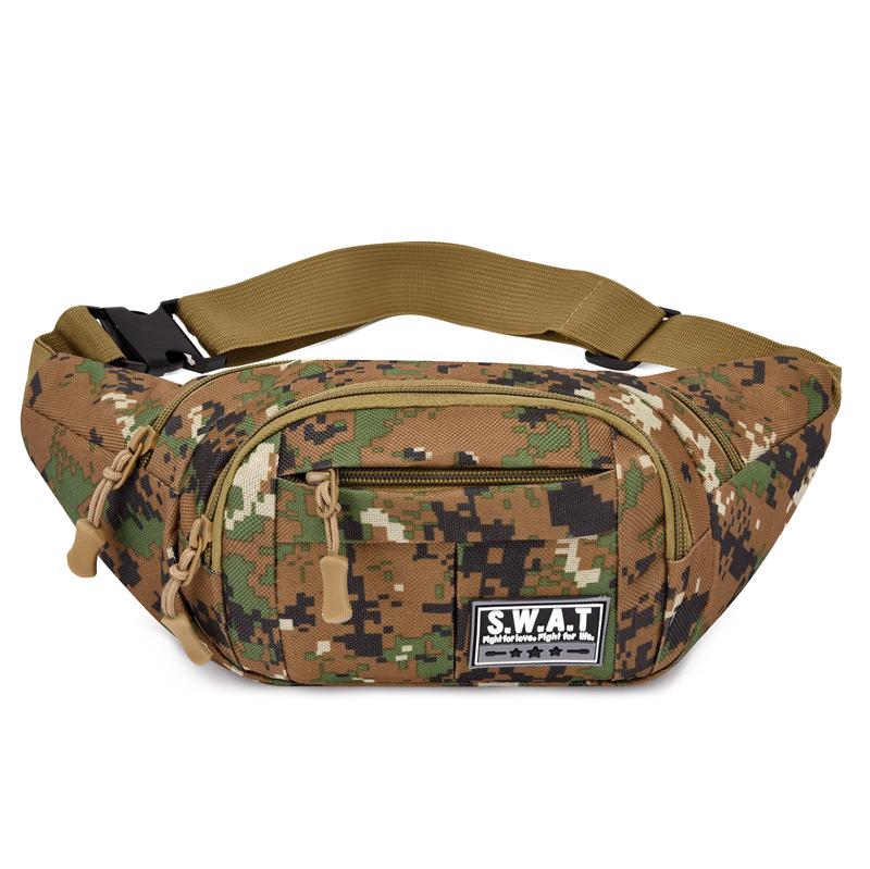 Camouflage Outdoor Mountaineering Fanny Bag Versatile Fashion Trend Shoulder Fanny Bag Running Sports Cycling Messenger Bag Bag