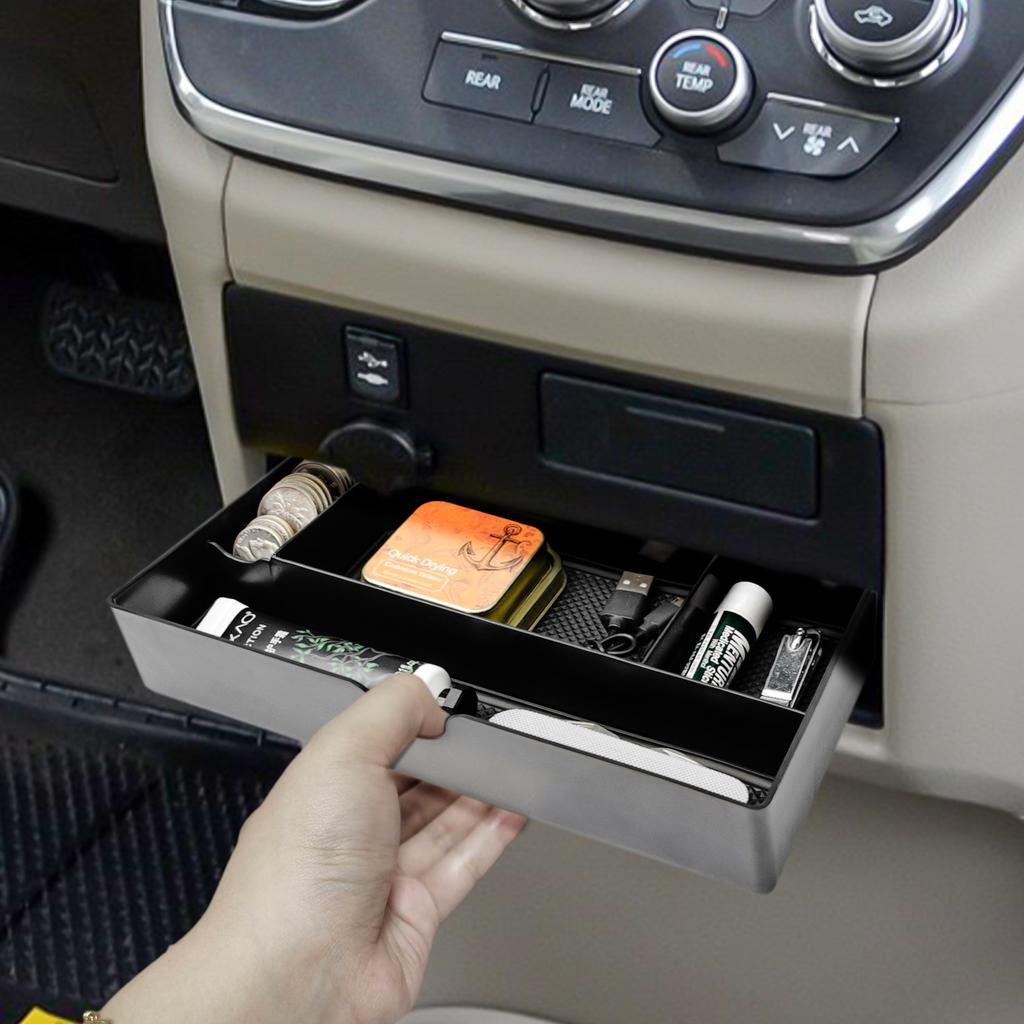 Center Console Drawer Storage Organizer for Toyota Sienna 2015-2020 Armrest Box Drawer Storage Tray Car Interior ABS Accessories