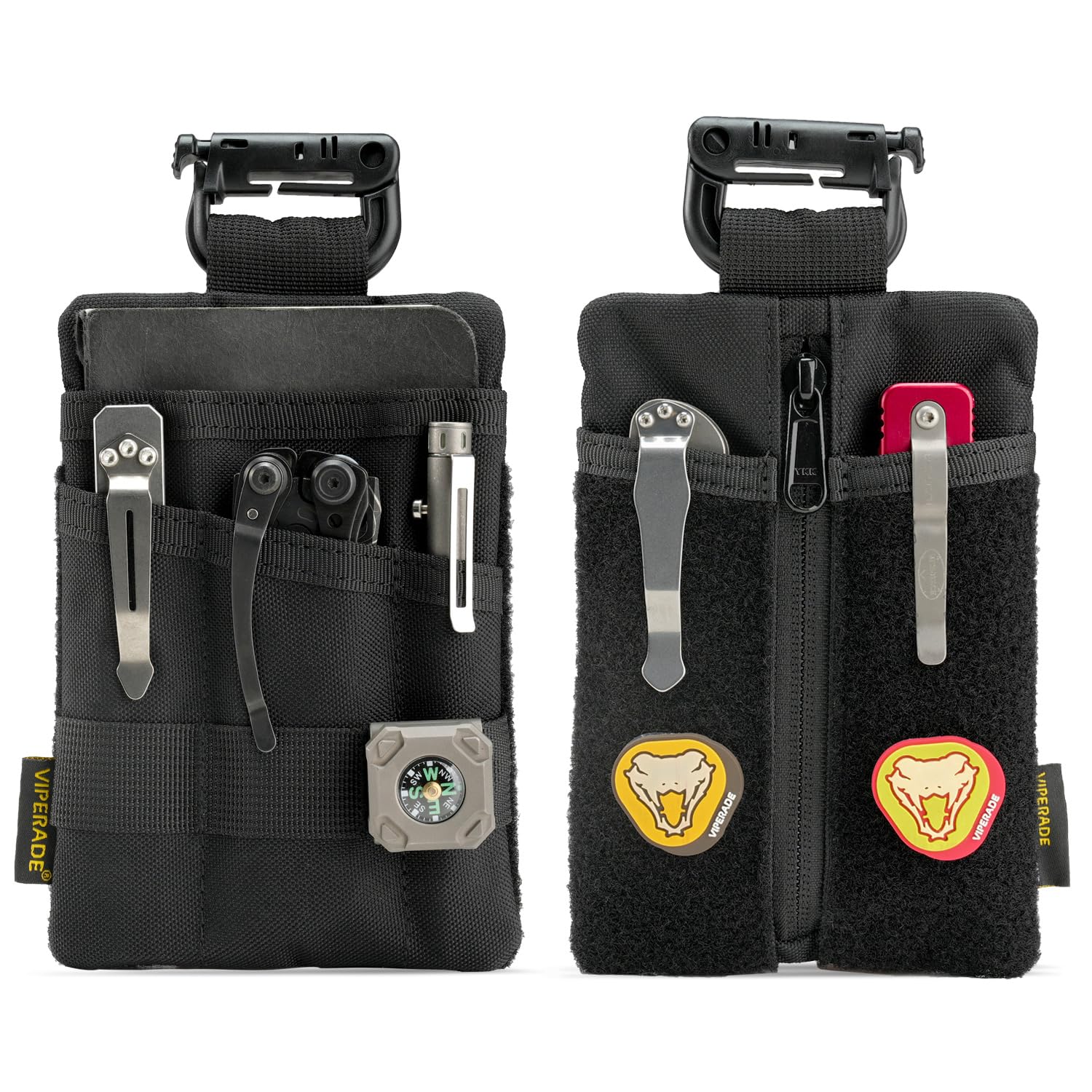 

VIPERADE VE25 EDC EDC Кишеньковий Органайзер з 7-кишеньковим EDC Органайзером для щоденного носіння, Velcro Підсумок для мультиінструменту, EDC Кишеньковий Підсумок для EDC Спорядження, чорний