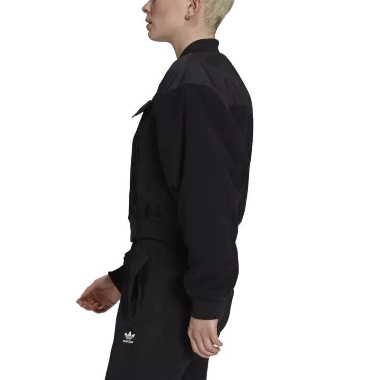 Adidas Originals Minimalist Fashion Sports Casual Jacket Women Jackets Black GN4244