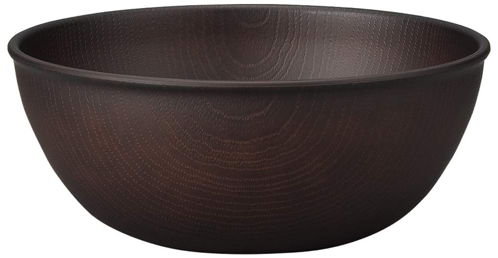 Showa Large Salad Wood Grain Microwave and Dishwasher Made In Japan by NH Outdoor Product 70941 Bowl, Resin, Brown, Safe, Home, Lightweight,