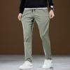 Mens Pants Cotton Casual  Stretch Male Trousers Man Long Straight High Quality 4 Colors Plus Size Pant Suit  42 44 46  CY6239