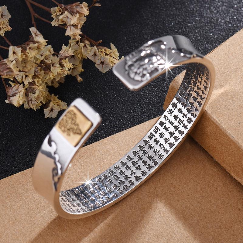 Vintage Ethnischer Stil Tierkreiszeichen Armband Für Männer Und Frauen Massives Silberbeschichtetes Kupfermaterial